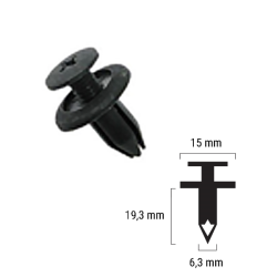 Remache plastico RMS Suzuki 09409-07305-5PK Carenados y piezas de plástico RMS