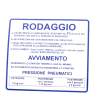 RMS Classic Blue Rodaggio Piaggio Vespa Rally 180-200cc 610170M001 Nameplates - Shields - Friezes Rms Classic