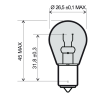 RMS lamp 12V 21W BA15S - White Light bulbs RMS