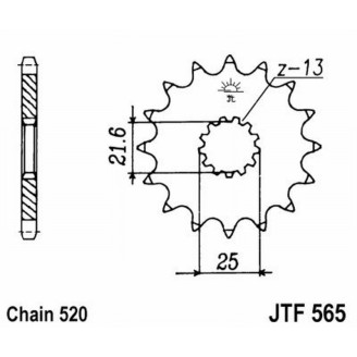 Front Sprocket Jt 565 z16 - JTF565.16