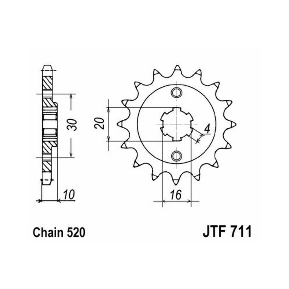 Front Sprocket Jt 711 z14 - JTF711.14
