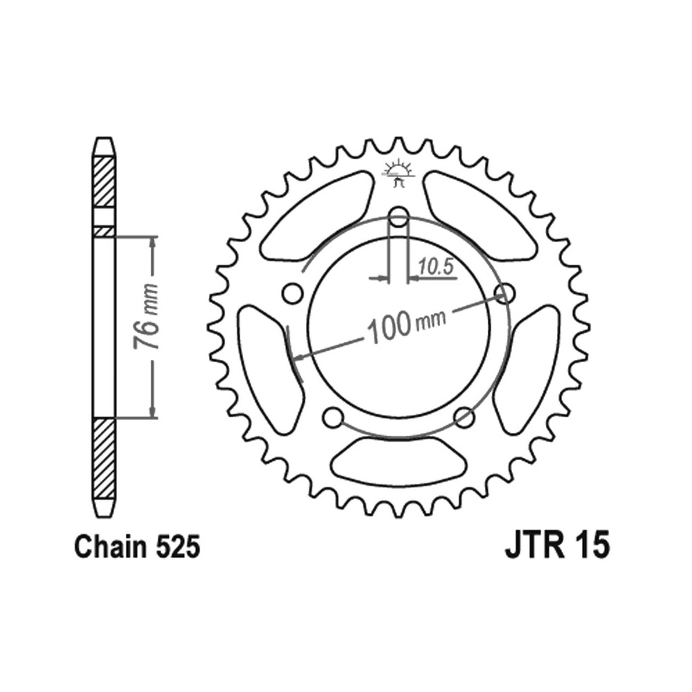 Rear Sprocket Jt 15 z44 - JTR15.44