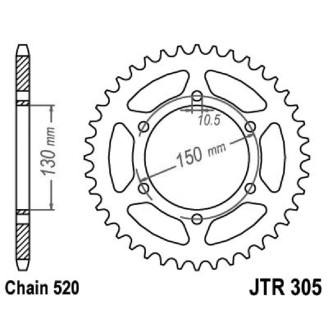 Rear Sprocket Jt 302 z46 - JTR305.46
