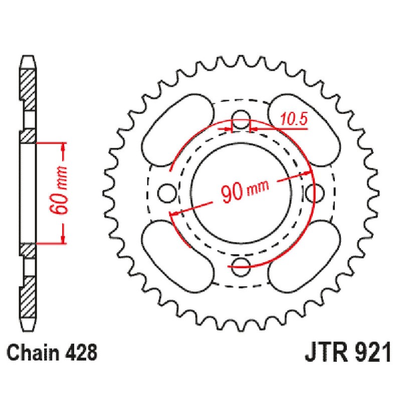 Rear Sprocket Jt 921 z41 Sprockets JT