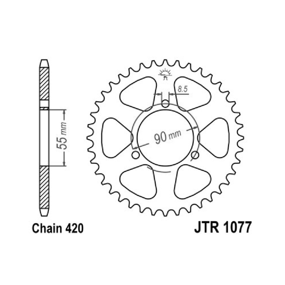 Rear Sprocket Jt 1077 z47 - JTR1077.47