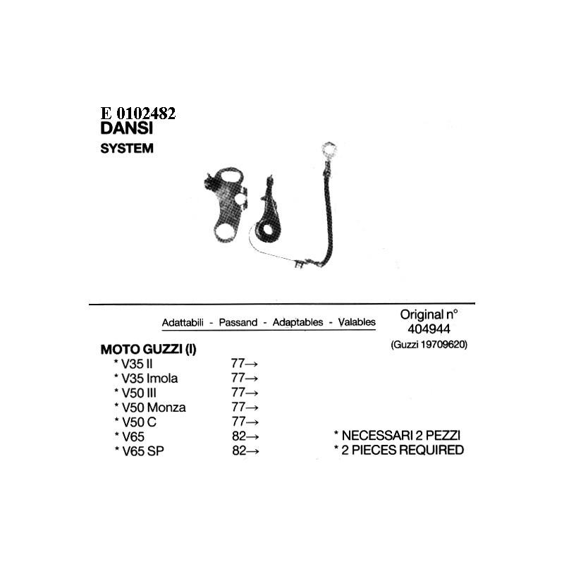 Contact Breakers for MOTO GUZZI V35 Imola/II 77- and other model Contatti EFFE