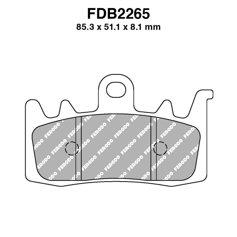 Pastiglie Ferodo FDB2265EF per APRILIA Tuono V4 00 16 e altri modelli Mescola Organica Moto Ferodo