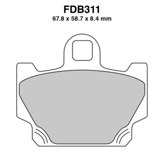 Ferodo Brake Pads FDB311P for YAMAHA XV Virago 250 91-00 and other model Mescola Organica Moto Ferodo