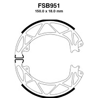 Ferodo Brake Shoes FSB951 for PIAGGIO : Velofax 50 96-96 Ganasce Freno Ferodo