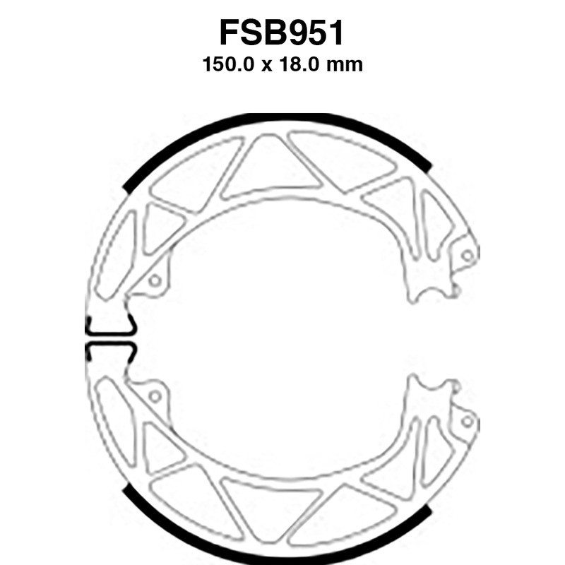 Ferodo Brake Shoes FSB951 for PIAGGIO : Velofax 50 96-96 Ganasce Freno Ferodo