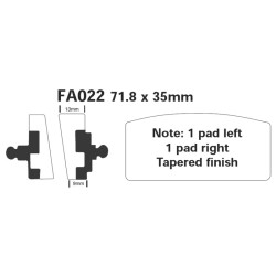 Brake Pads Bmw R60-75-80-90-100 -80 Mescola Organica Moto EBC