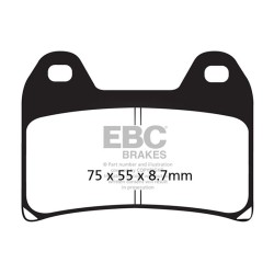 Brake Pads V Guzzi-Aprilia Fr.Imp.Brembo - FA244V