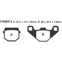 Brake Pads Sfa Hh Nrg Powerfront Mescola Sinter Scooter EBC