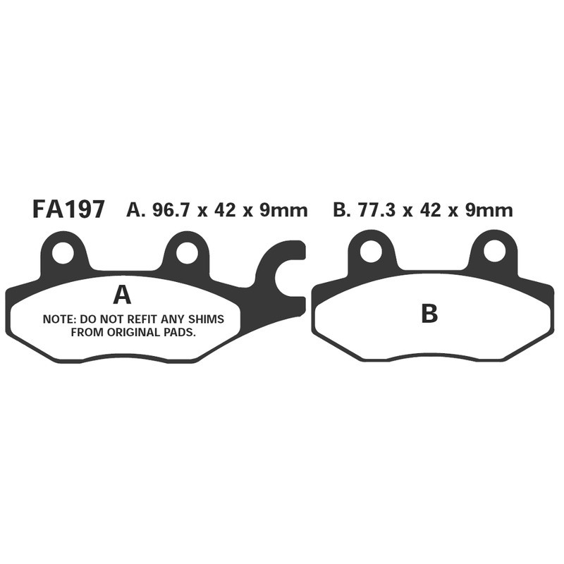 Brake Pads Sfa Hh Kymco Dinkfront for SUZUKI Burgman 400 06-22 and other model Mescola Sinter Scooter EBC