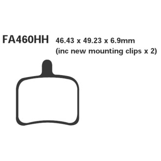 Brake Pads Hh Buell 1125R Rear - FA460HH