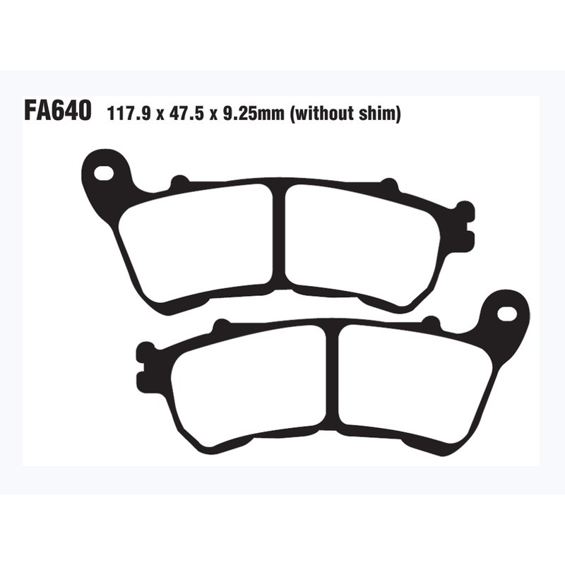 Pastiglie Hh H.D. Xl 883/120014- Ant per HARLEY DAVIDSON 883 XL/XL Iron/XL Roadster 14- e altri modelli Mescola Sinter Moto EBC