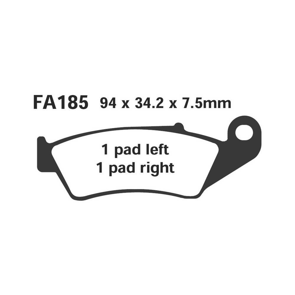 Brake Pads Epfa Honda-Kawa-Suzu-Yama - EPFA185HH