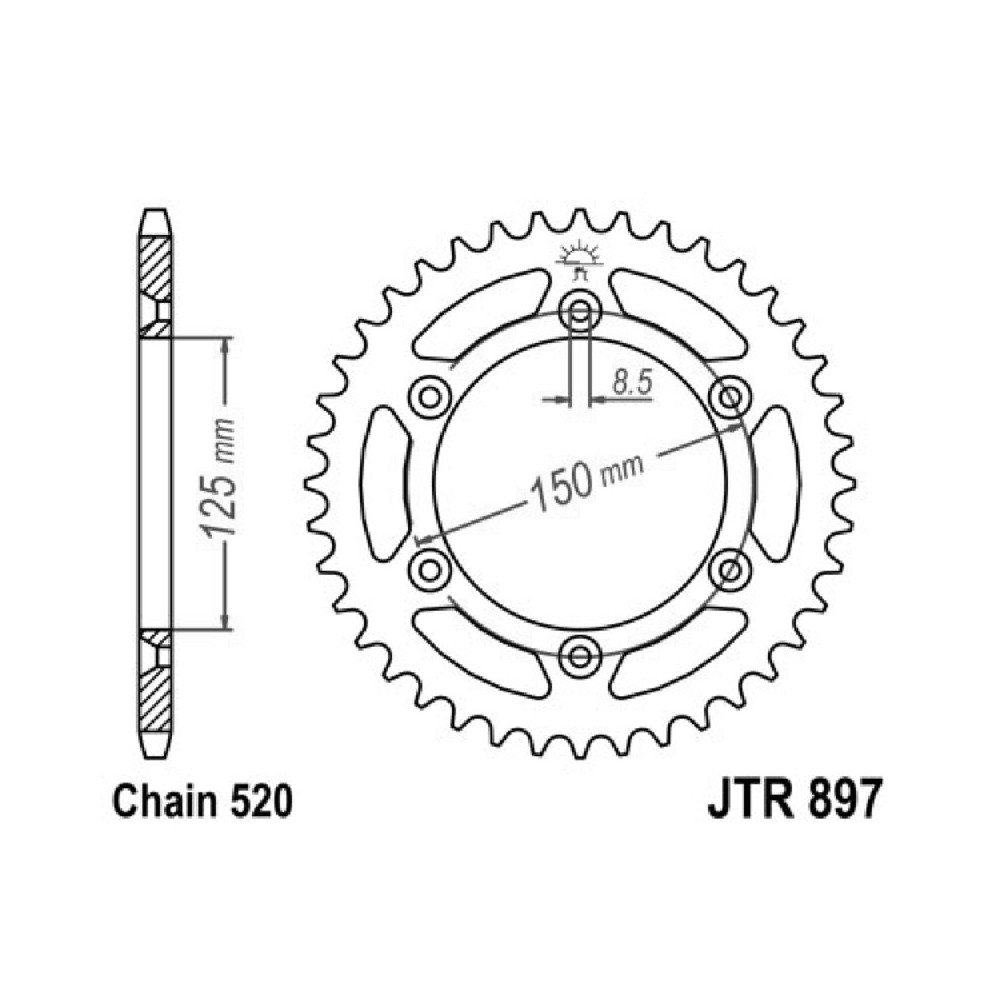 Rear Sprocket Jt 897 z53 - JTR897.53