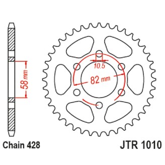 Rear Sprocket Jt 1010 z41 - JTR1010.41