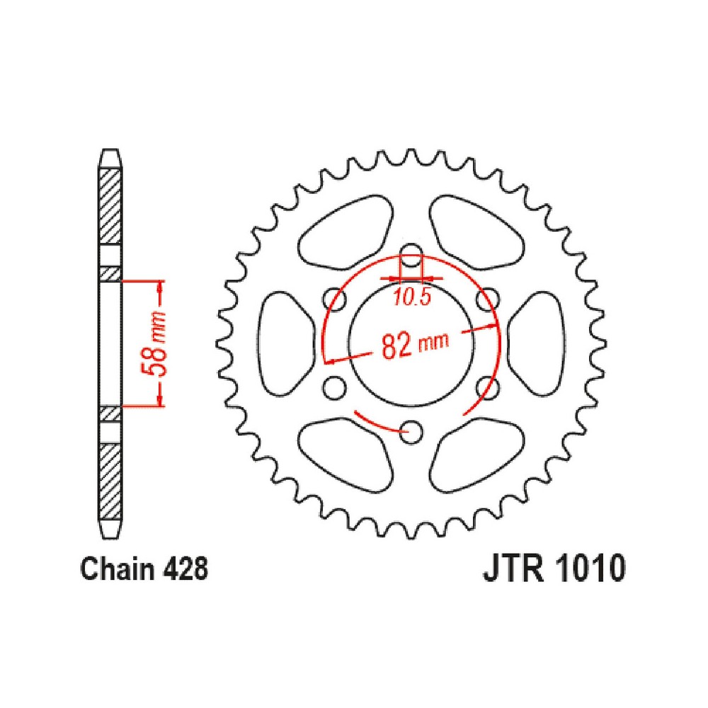 Rear Sprocket Jt 1010 z41 - JTR1010.41