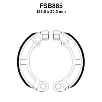 Ferodo Brake Shoes FSB885A Ganasce Freno Ferodo