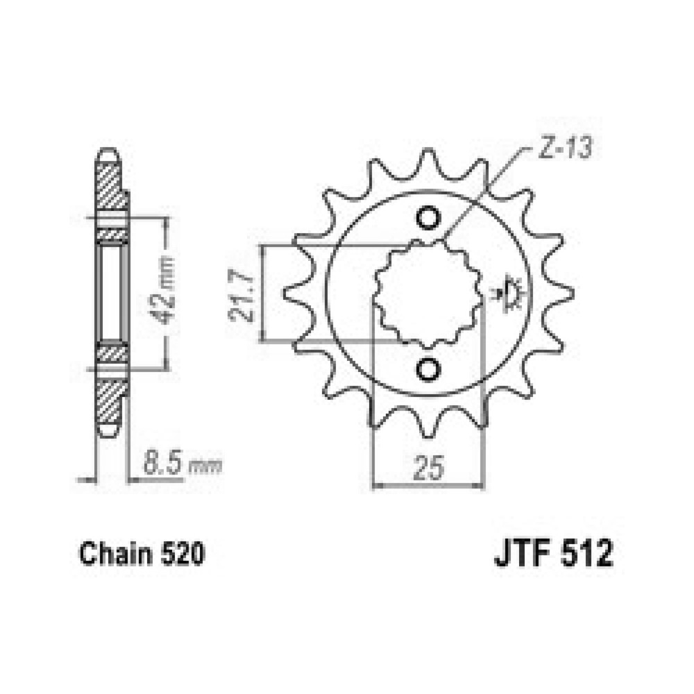 Front Sprocket Jt 512 z15 - JTF512.15