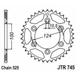 Rear Sprocket Jt 745 z38 for DUCATI 00 Supersport 03-06 and other model Sprockets JT