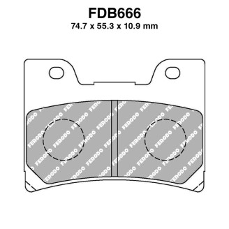 Ferodo Brake Pads FDB666P - FDB666P
