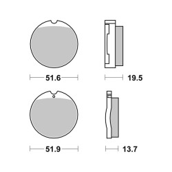 Pastiglie Brembo GENUINE07HO0130 Bremsbeläge Brembo