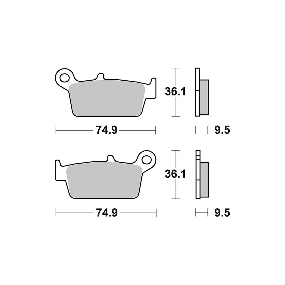 Brake Pads Brembo GENUINE07HO2608 Brake Pads Brembo