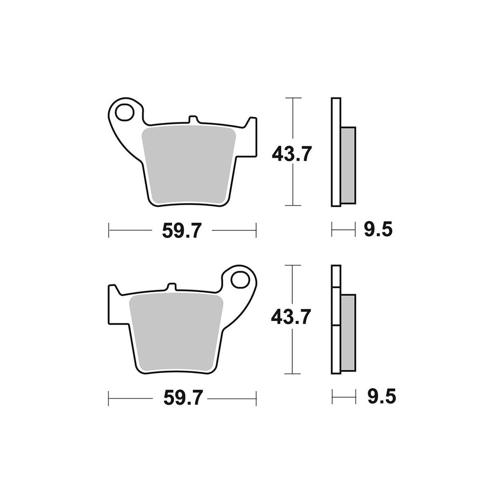 Pastiglie Brembo TT07HO48TT Plaquettes de frein Brembo