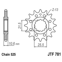 Front Sprocket Jt 781 z14 Pignoni JT