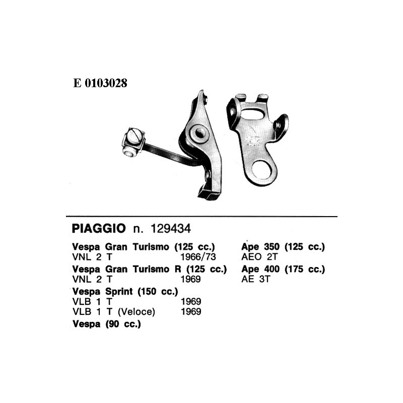 Contatti Vespa GT125/R SPRINT150, Vespa 90, Ape 350/400/500 per PIAGGIO Ape 50 2T 72 e altri modelli Kontakte EFFE
