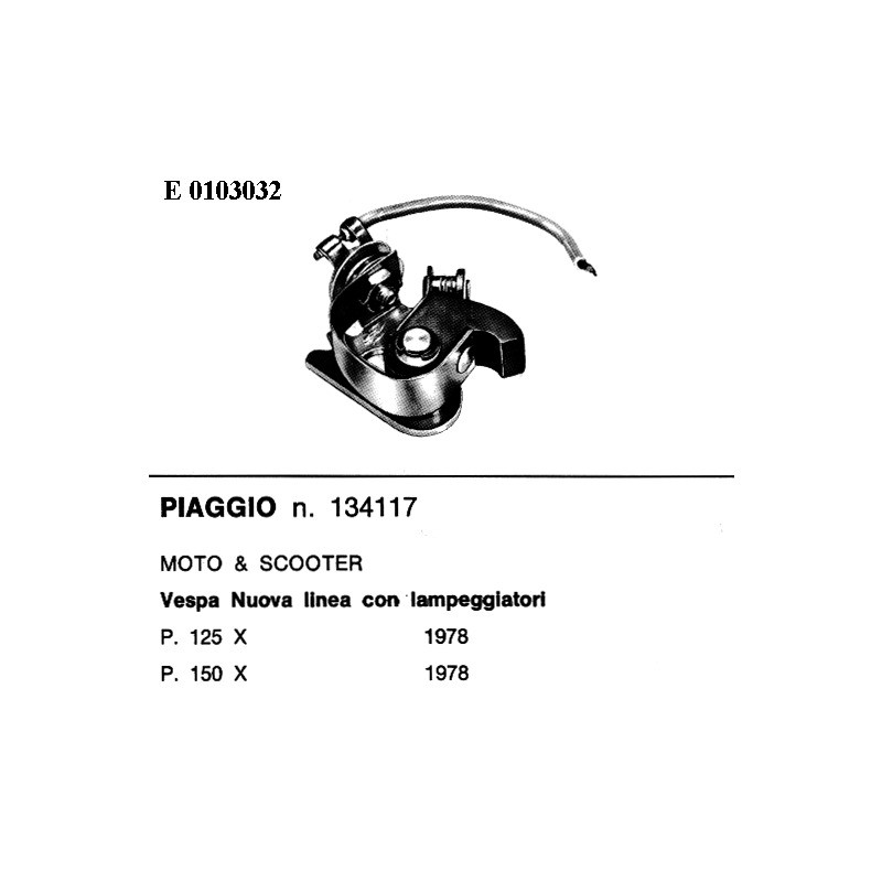 Contatti Vespa Px 125/150 78-Imp.Con Frecce per PIAGGIO Vespa PX 125/150 78- Kontakte EFFE