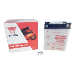 Batteria Yuasa YB14-B2 per HONDA XRV Africa Twin 650/7 50 nd e altri modelli Batterie al Piombo YUASA