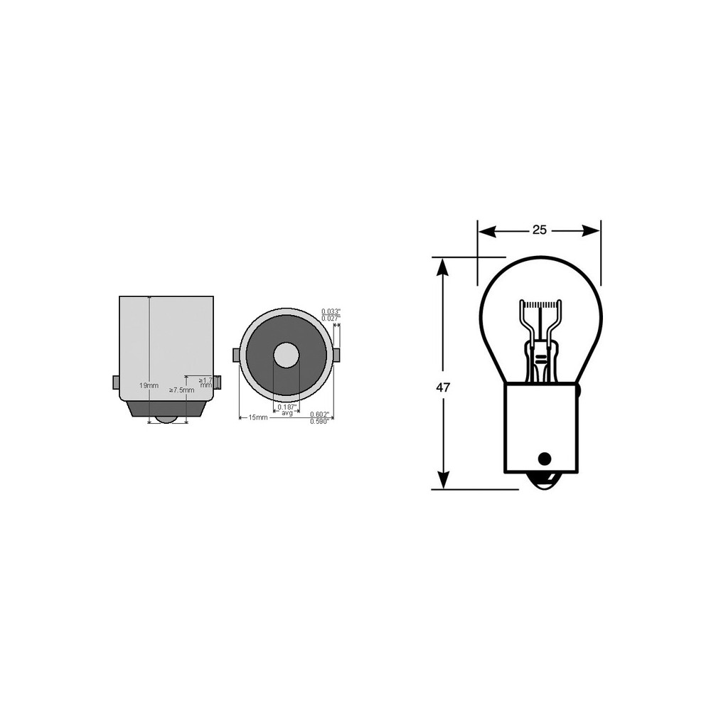 Scatola 10PZ Lamp.12V 10WBA15S Rossa Posizione OKYAMI