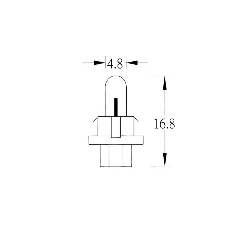 Blister 2 Lamp.Led CRUSCOTTO12V B8,4D Blu Lampadine OKYAMI