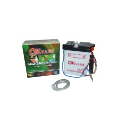 Okyami Battery 6N2-2AW/Acid for YAMAHA TT 350/600 85-92 and other model Lead-Acid Batteries OKYAMI