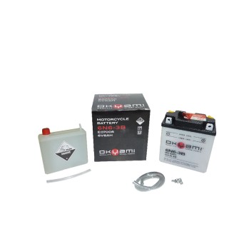 Okyami Battery 6N6-3B W/Acid for HONDA XL 250 72-76 and other model Lead-Acid Batteries OKYAMI