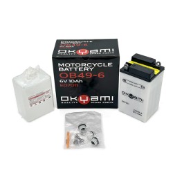 Batteria Okyami OB49-6 Concon Acido per BMW R 25/2 2 50 nd e altri modelli Batterie al Piombo OKYAMI