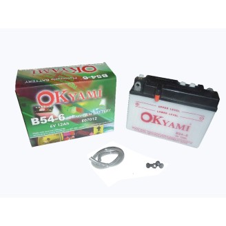 Batteria Okyami B54-6 per HONDA CL A Scrambler 125 67-69 e altri modelli Batterie al Piombo OKYAMI