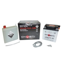 Batteria Okyami O12N5,5A-3B per YAMAHA RD 350 73-75 Batterie al Piombo OKYAMI