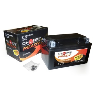 Okyami Battery OTX7A-Bsr Wet for KYMCO Agility 50/125 R16 08-17 and other model Lead-Acid Batteries OKYAMI